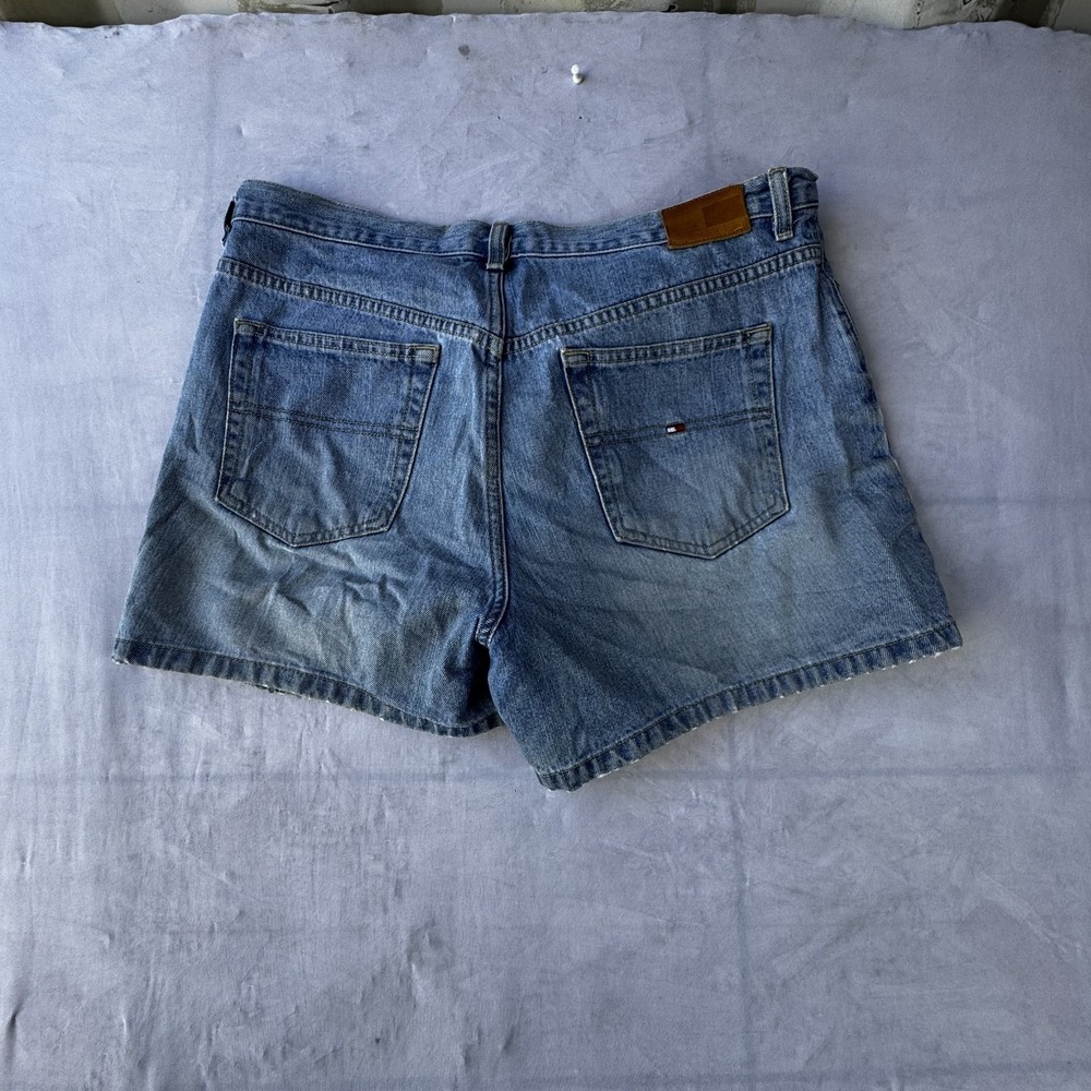 Tommy Hilfiger Jean Shorts Womens 14 Blue Denim Cotton Workwear Outdoor Regular